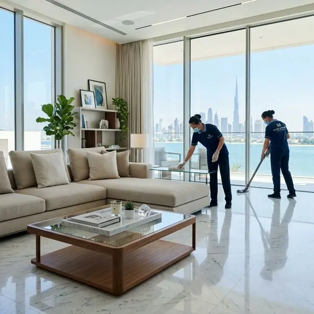 Best Cleaning Services in Dubai — Best Shine Building Cleaning Services team at a UAE property
